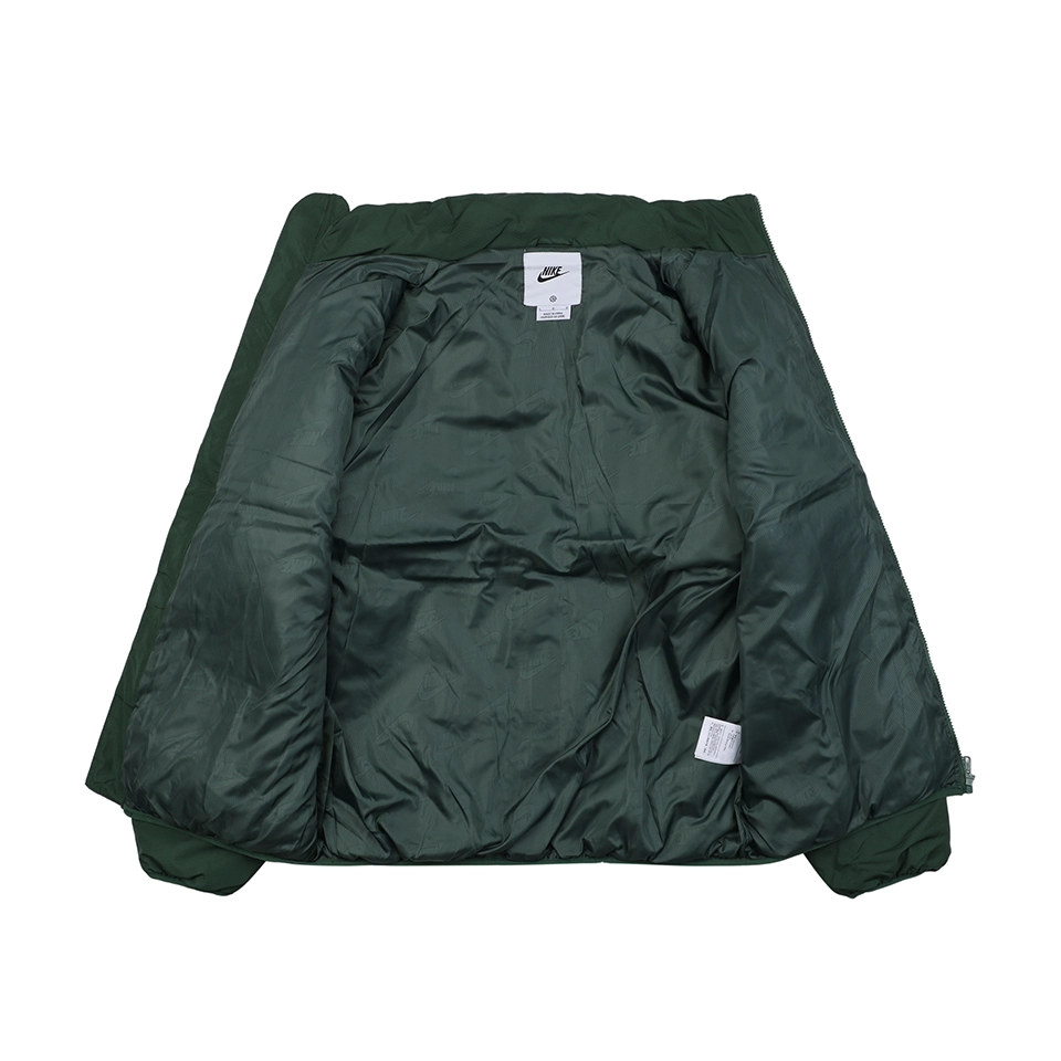 Nike Swoosh Stand Collar Down Jacket Green Lining