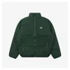 N1ke Swoosh Stand Collar Down Jacket (Green/Blue/Black)