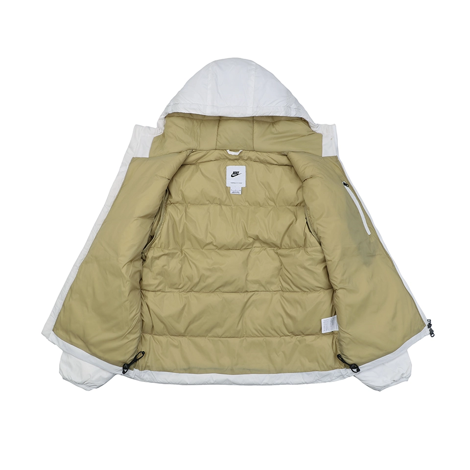 Nike Windrunner Diagonal Quilted Hooded Down Jacket White Lining