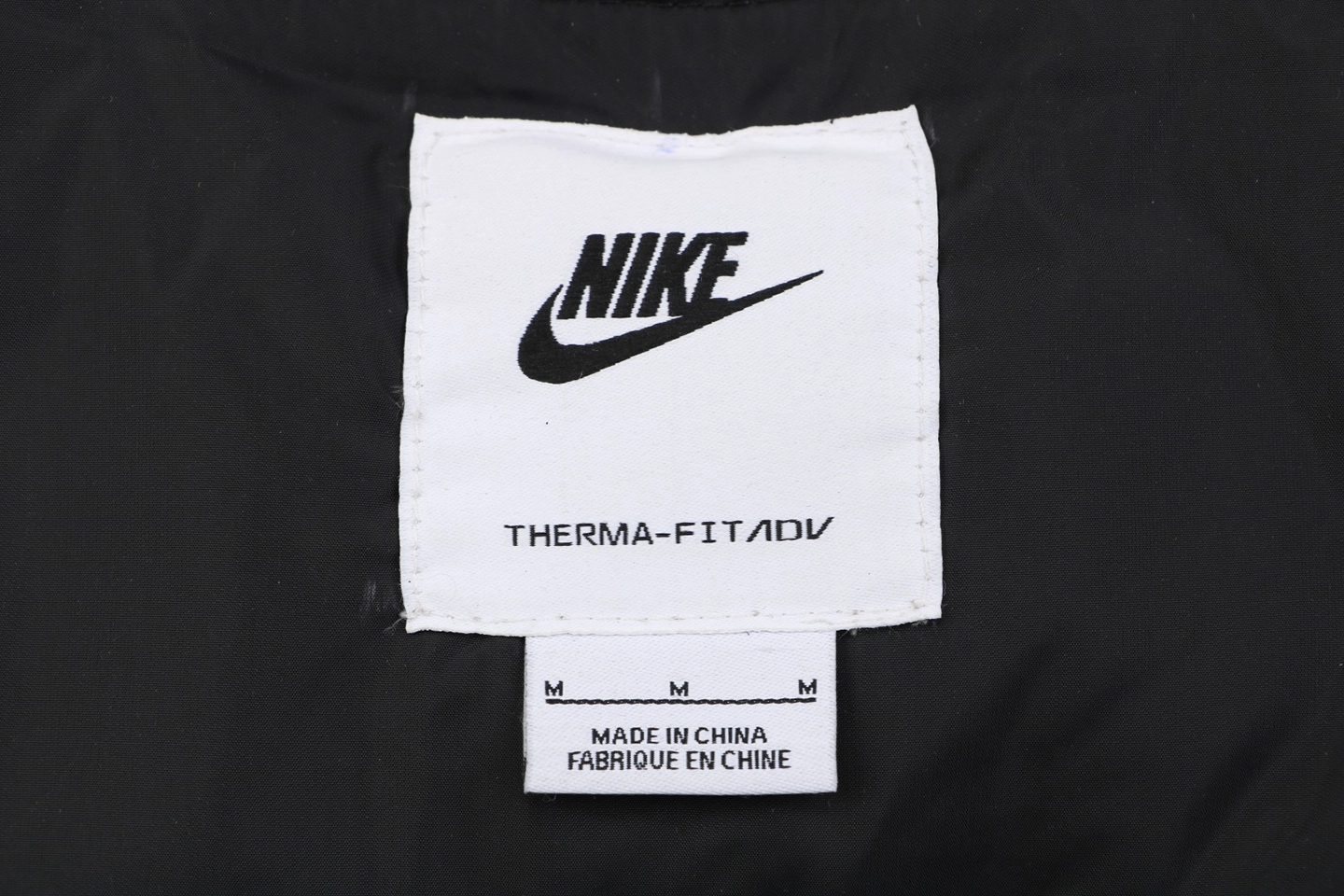 Nike Windrunner Diagonal Quilted Hooded Down Jacket Black Brand label