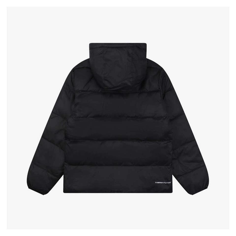 Nike Windrunner Diagonal Quilted Hooded Down Jacket Black Back view