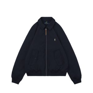 Ralph Lauren Polo Pony Double Pocket Button Jacket Navy Front view