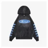 Saint Michael Blue Logo Barrage Graphic Hoodie