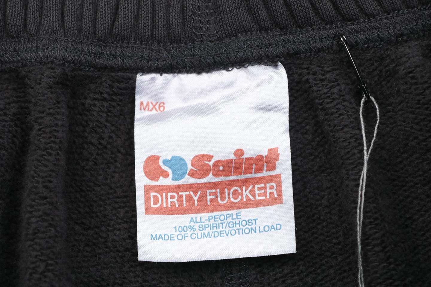 Saint Michael Blue Logo Repeated Graphic Sweatpants Brand label