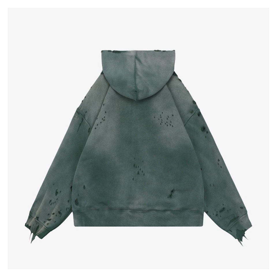 Saint Michael Distressed Double-Layer Waffle Zip Hoodie18.jpeg