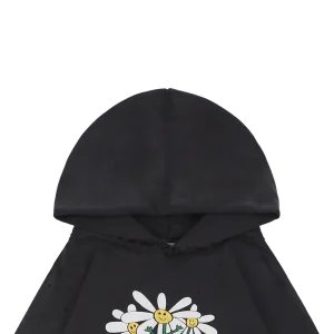 Saint Michael Distressed Potted Flower Graphic Hoodie