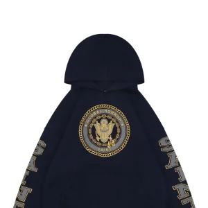 Saint Michael Reflective Angel Medallion Graphic Hoodie