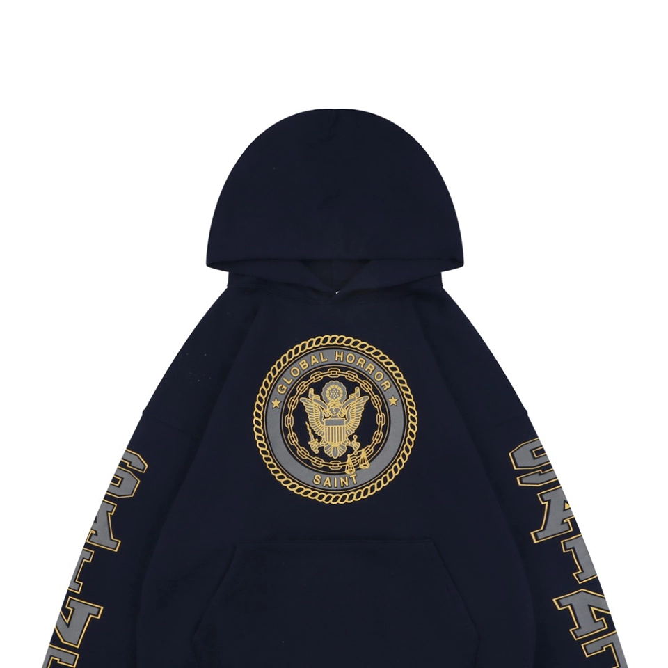 Saint Michael Reflective Angel Medallion Graphic Hoodie