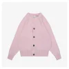 Ami De Cœur Embossed V-Neck Knit Cardigan
