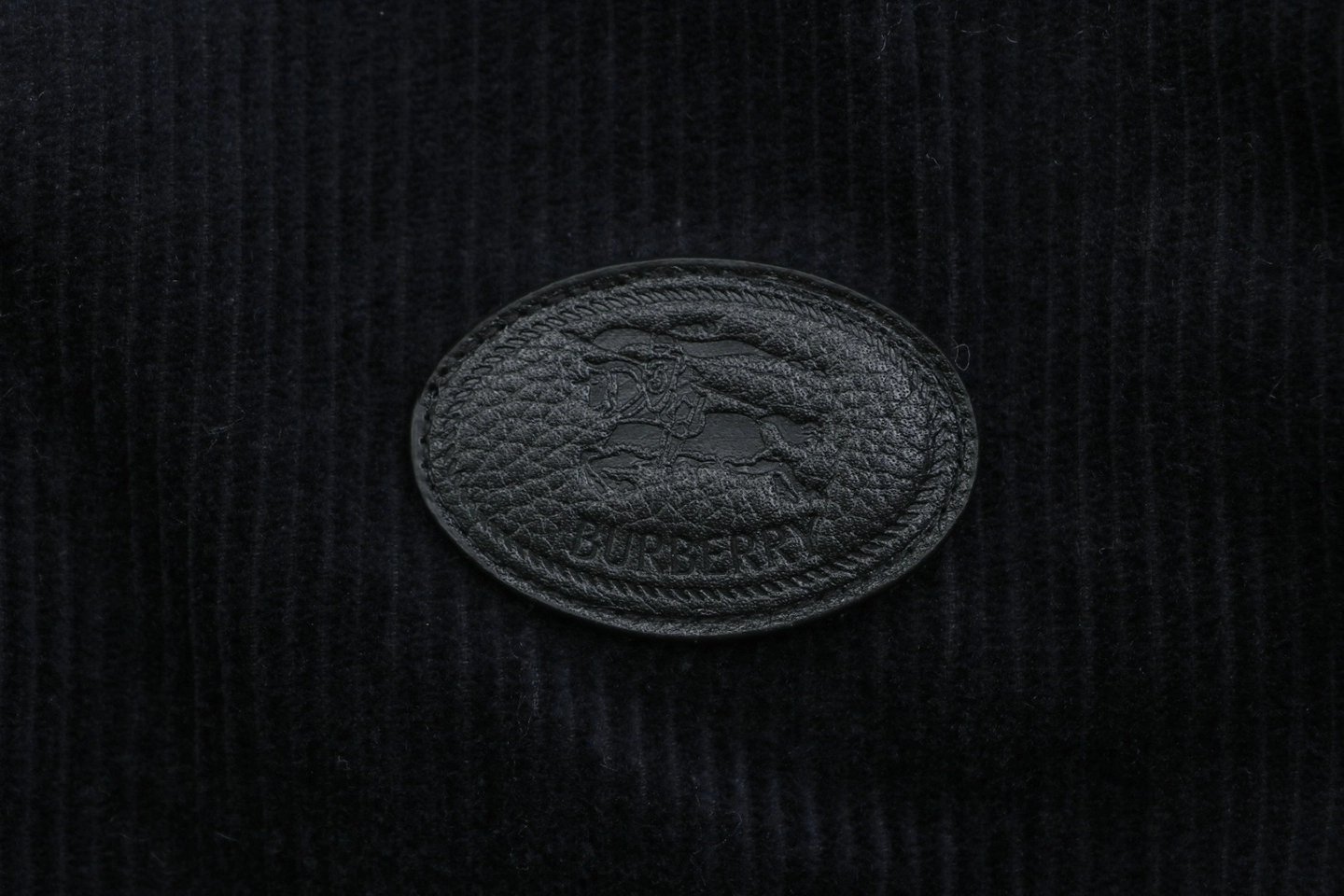 Burberry Equestrian Emblem Corduroy Padded Jacket Brand label