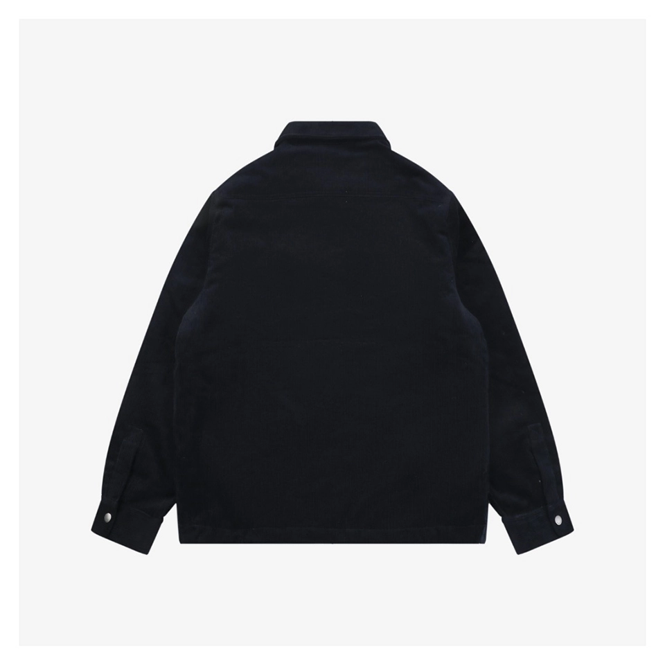 Burberry Equestrian Emblem Corduroy Padded Jacket Back view