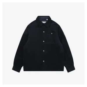 Burberry Equestrian Emblem Corduroy Padded Jacket Front view