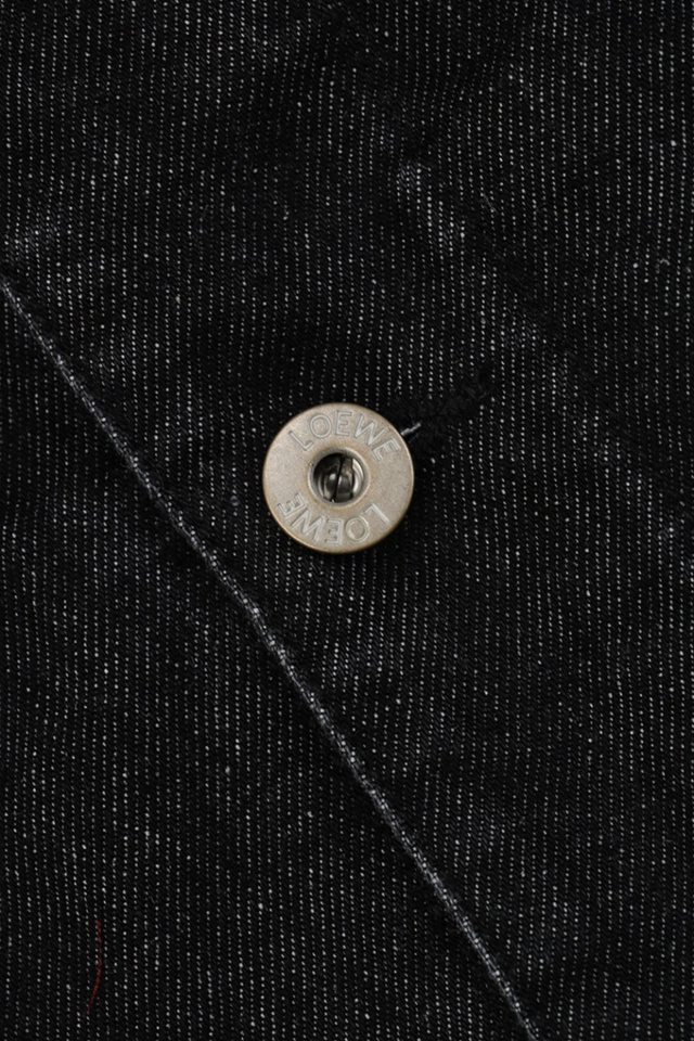 Loewe Anagram Embroidered Sleeve Denim Jacket Button