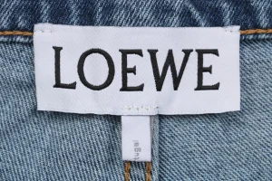 Loewe Anagram Knee Panel Denim Trousers Brand label