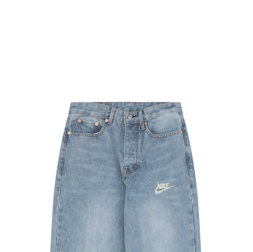 Nike Swoosh Embroidered Denim Trousers