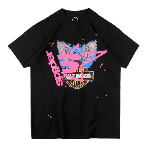Sp5der Harley Flame Star Graphic T-Shirt Front view
