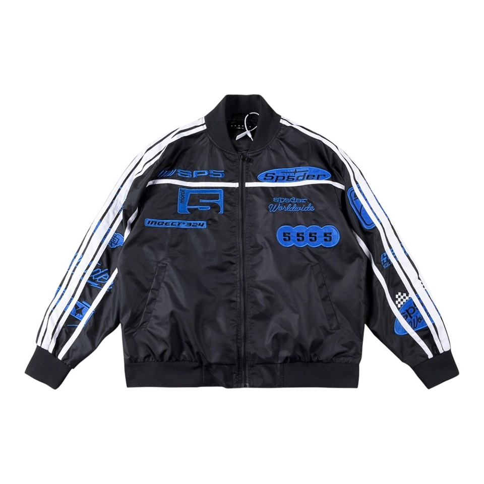 Sp5der Midnight Blue Five Racing Bomber Jacket Front view