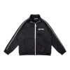 Sp5der Midnight Ivory Stripe Track Jacket