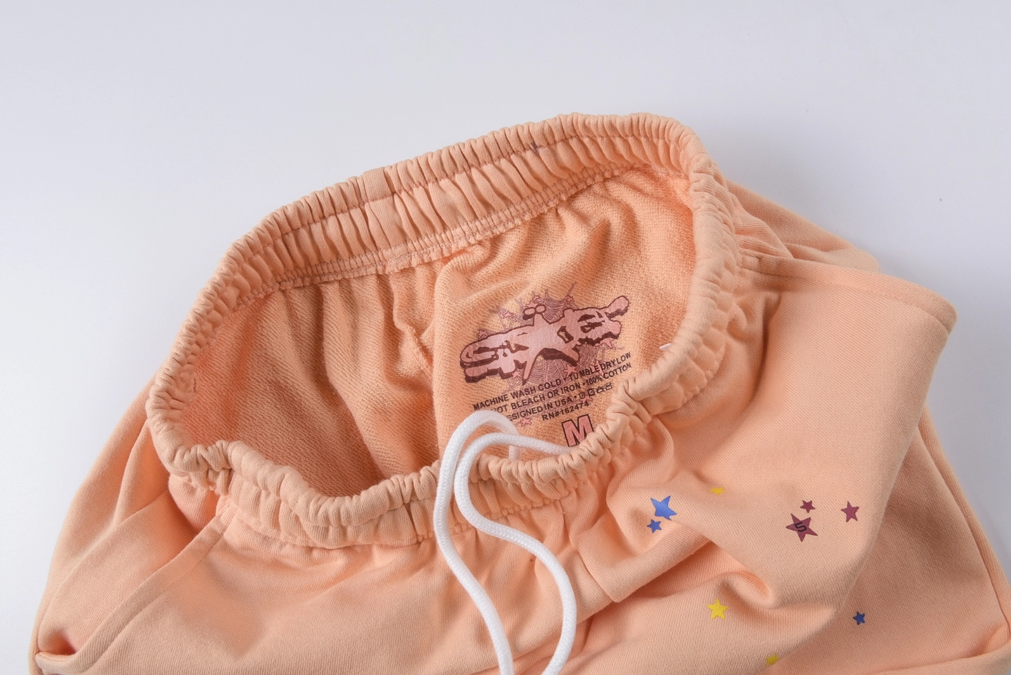 Sp5der Peach Star Logo Graphic Sweatpants9