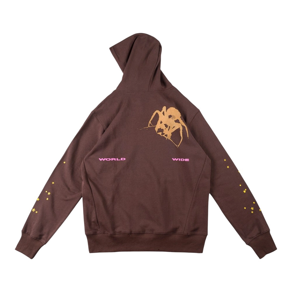 Sp5der World Wide Shadow Graphic Hoodie Back view