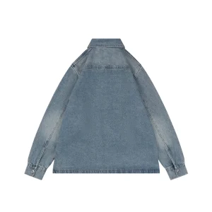 AMI Paris Heart Logo Embroidered Denim Shirt8.jpeg