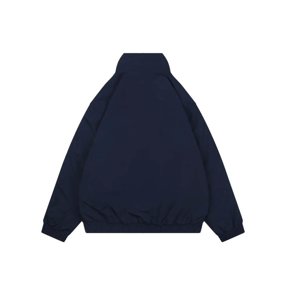 Adidas Originals Three-Stripes Stand-Collar Track Jacket Navy Back view