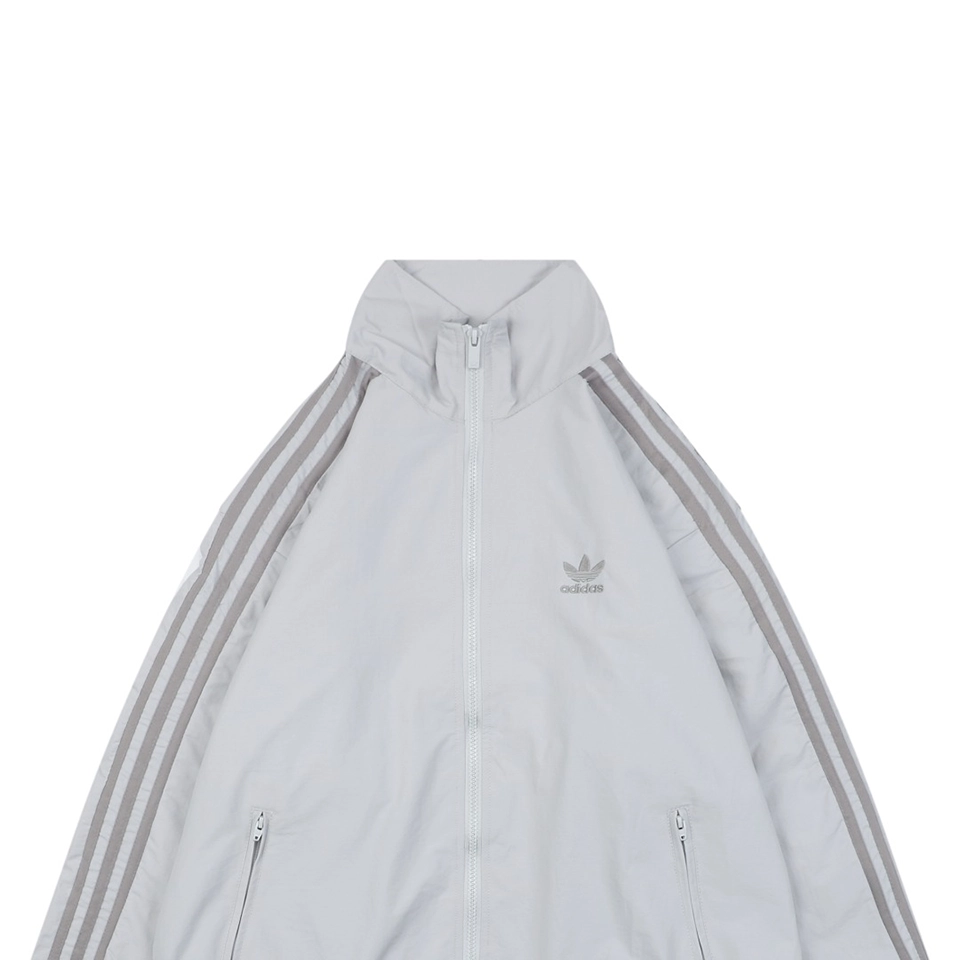 Adidas Originals Three-Stripes Stand-Collar Track Jacket Grey