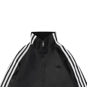 Adidas Originals Trefoil Faux Leather Track Jacket Black