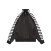 Ad Originals Trefoil Faux Leather Track Jacket (Dark Brown/Black)