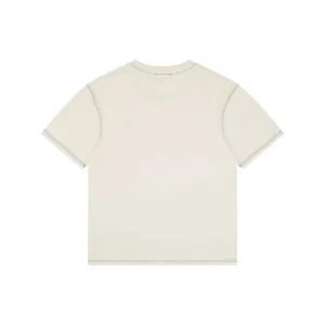 Ami Logo Embroidered Contrast Stitch T-Shirt Back view