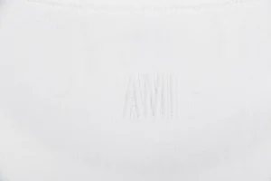 Ami Paris Ami de Cœur Embroidered T-Shirt White