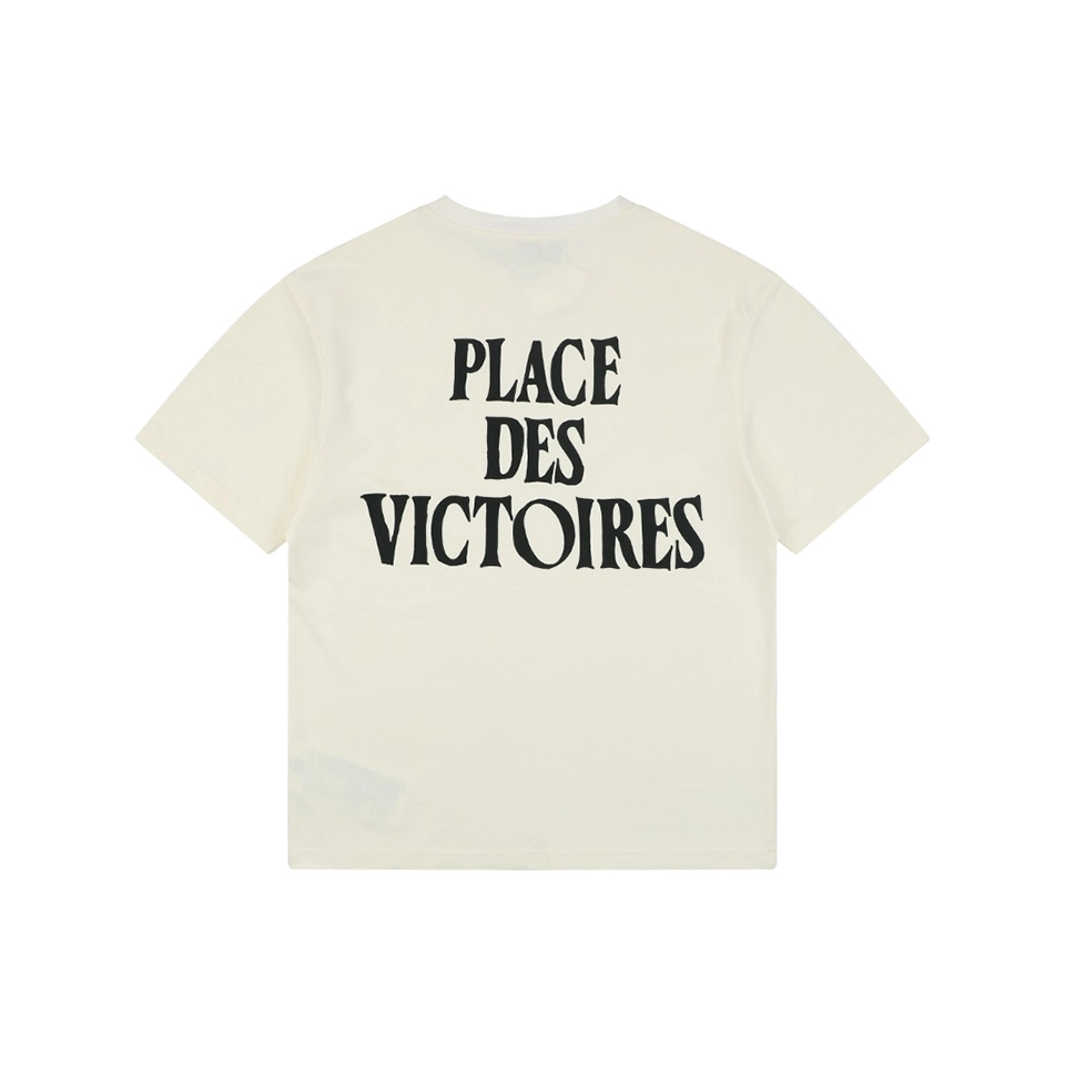 Ami Paris Heart Logo PDV Print Cotton T-Shirt Back view