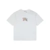 BBry Check Equestrian Knight Embroidered Washed Cotton T-Shirt (White/Black)