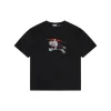 BBry Color Equestrian Knight Embroidered Washed Cotton T-Shirt (Black/White)