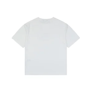 Burberry Color Equestrian Knight Embroidered Washed Cotton T-Shirt White Back view