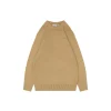 BBry Equestrian Knight Embroidered Cashmere-Blend Crewneck Sweater (Brown/Navy)