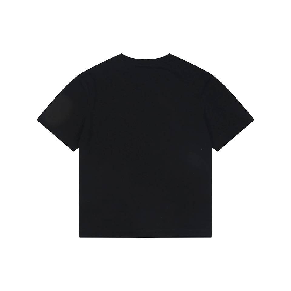 Burberry Equestrian Knight Embroidered Cotton T-Shirt Black Back view