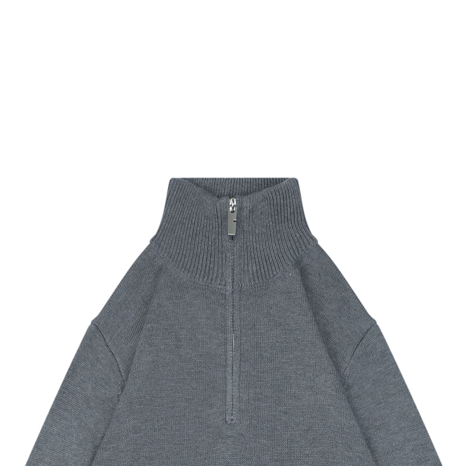 Burberry Equestrian Knight Embroidered Half-Zip Cashmere-Blend Sweater