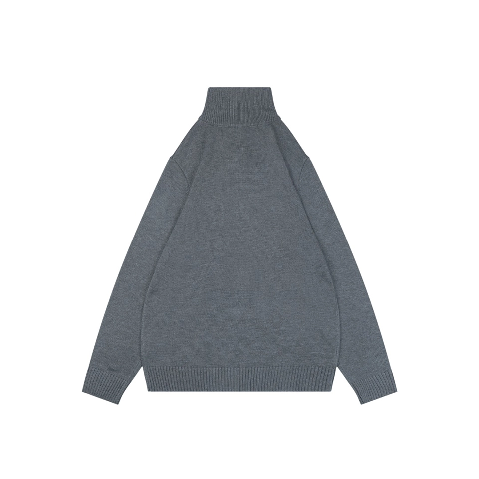 Burberry Equestrian Knight Embroidered Half-Zip Cashmere-Blend Sweater Back view