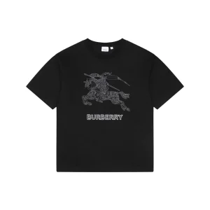 Burberry Equestrian Knight Embroidery T-Shirt Front view