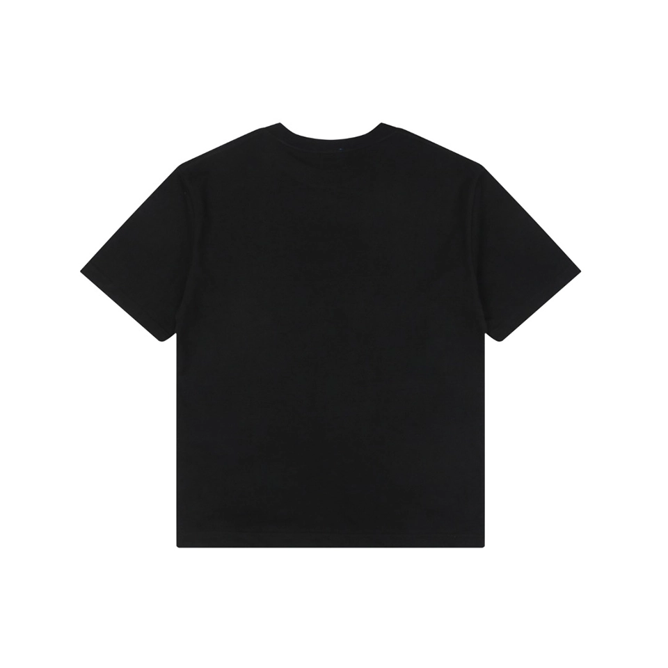 Burberry Gradient Check Equestrian Knight T-Shirt Black Back view