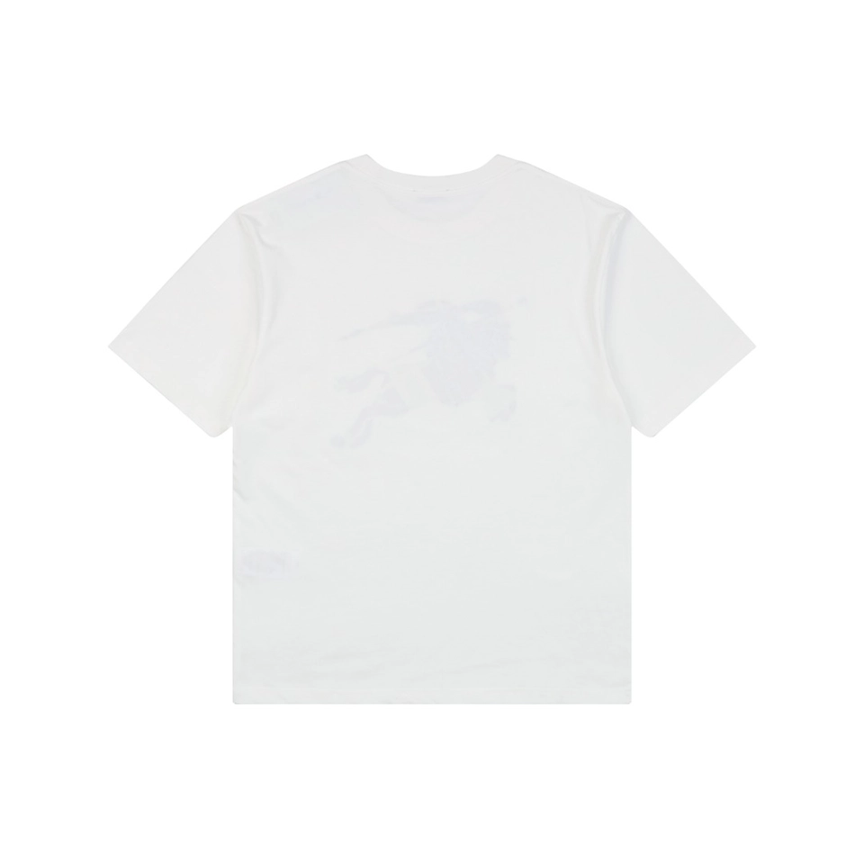 Burberry Gradient Check Equestrian Knight T-Shirt White Back view