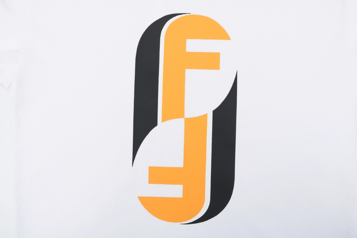 Fendi FF Logo Graphic T-Shirt White Front Print