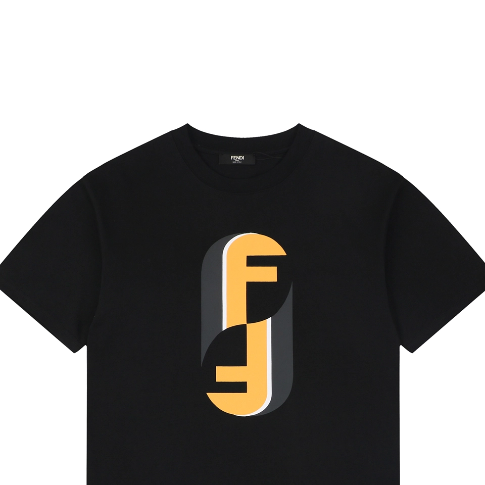 Fendi FF Logo Graphic T-Shirt Black