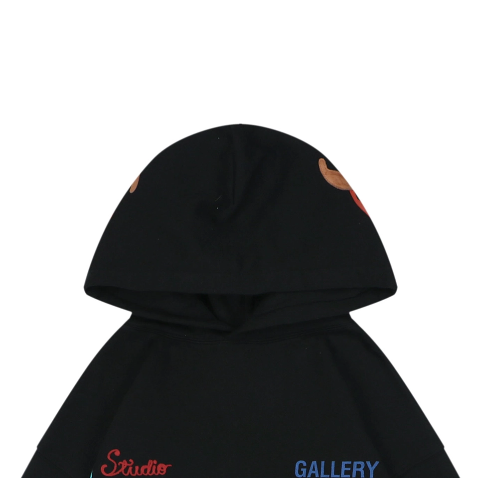 Gallery Dept Leather Patch Logo Oversized Hoodie