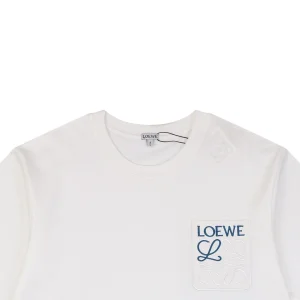 Loewe Anagram Pocket Embroidered T-Shirt White