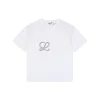 Loe Two-Tone Layered Anagram Embroidered T-Shirt (White/Black)