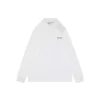 MM Logo Embroidered Cotton Polo Shirt (White/Black)