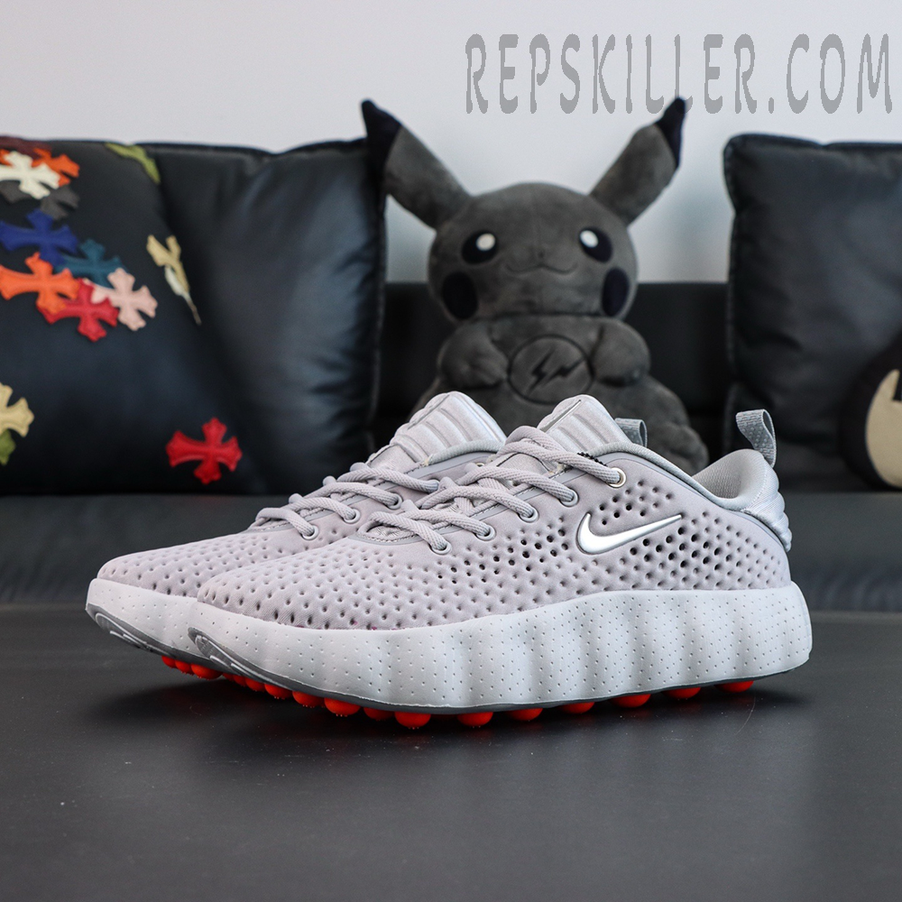 Nike Mind 002 “Light Smoke Grey” full look with subtle colorway and futuristic design