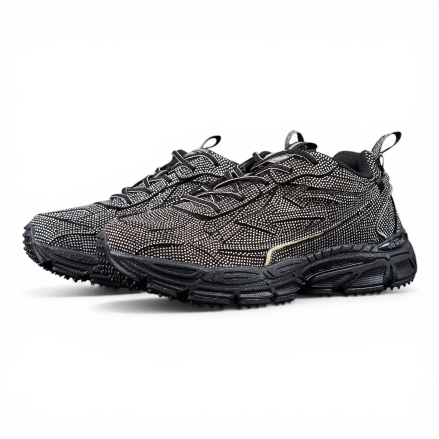 Off-White Be Right Back Sneakers GLITTERED - BLACK
